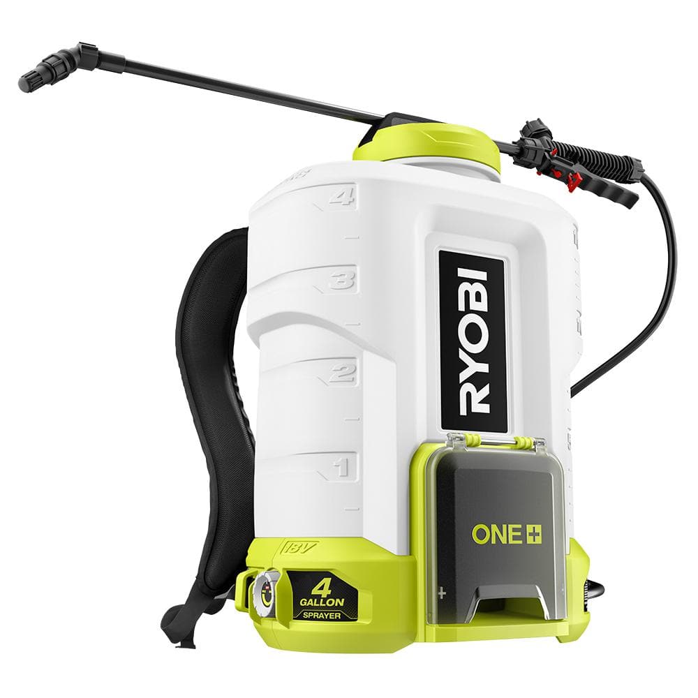 RYOBI ONE+ 18V Cordless Battery 4 Gal. Backpack Chemical Sprayer with 2.0 Ah Battery and Charger P2860