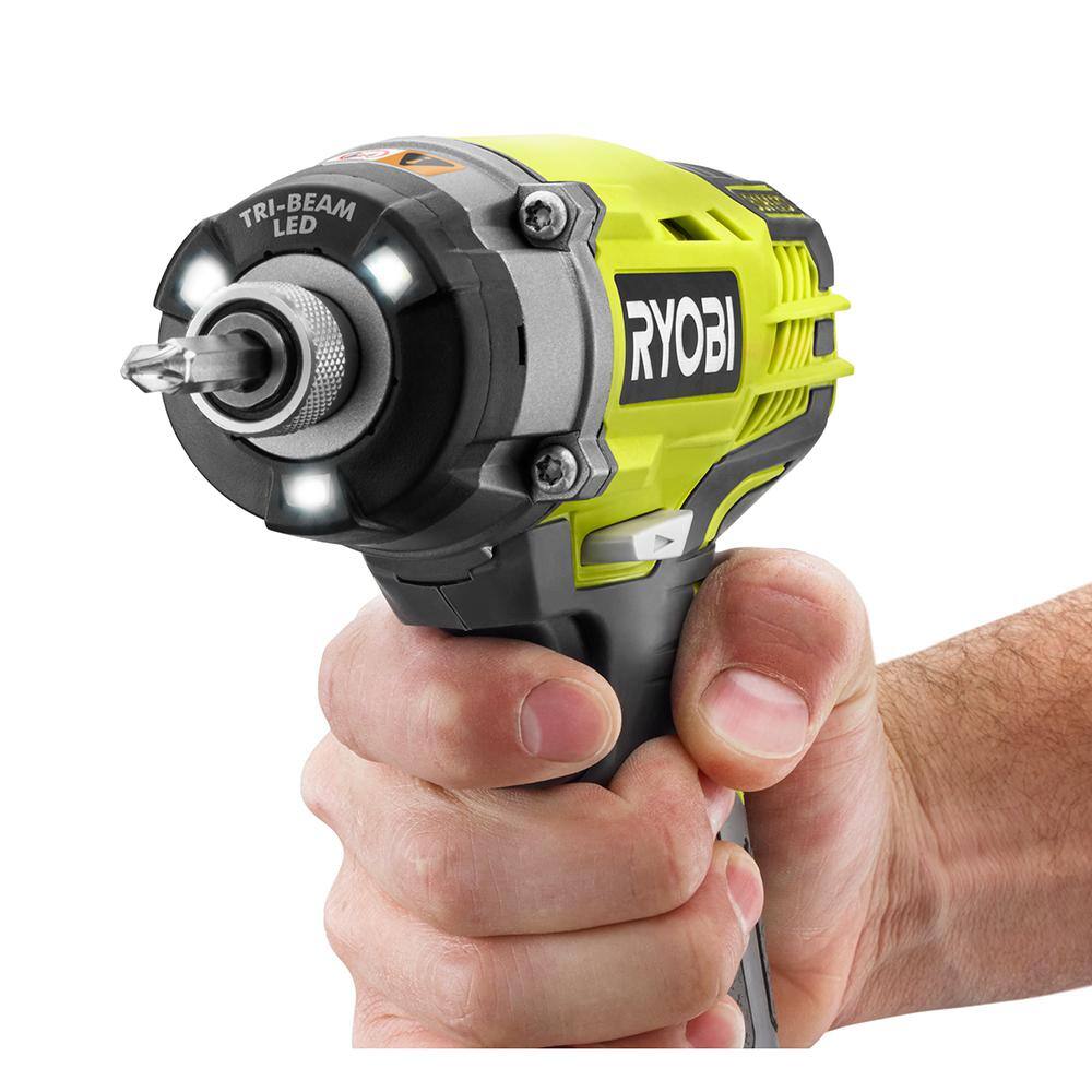 RYOBI ONE+ 18V Cordless 3-Speed 14 in. Hex Impact Driver (Tool Only) P237