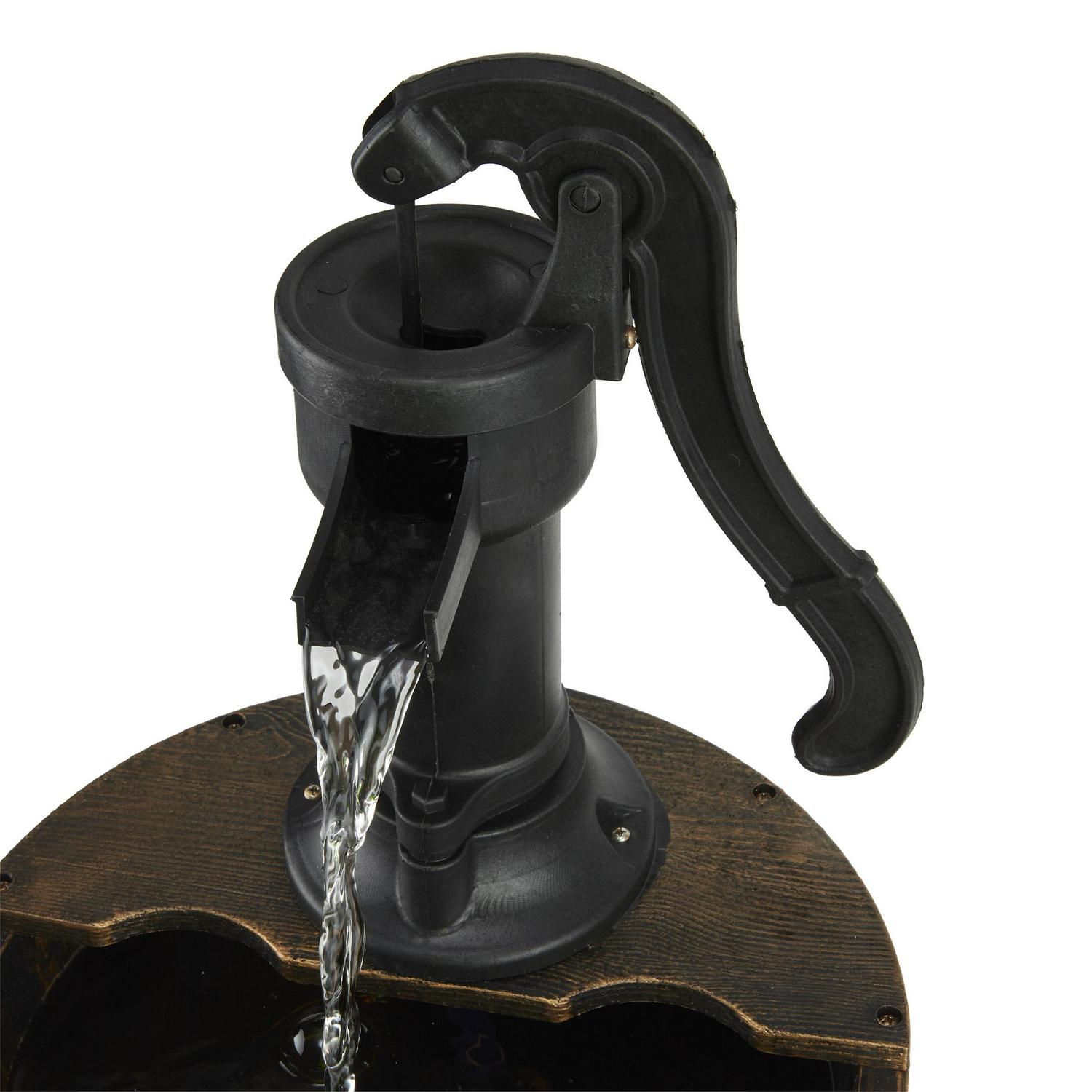 Alpine Corporation 40  Three Tier Pump Outdoor Fountain Decor Brown  Crowdfused