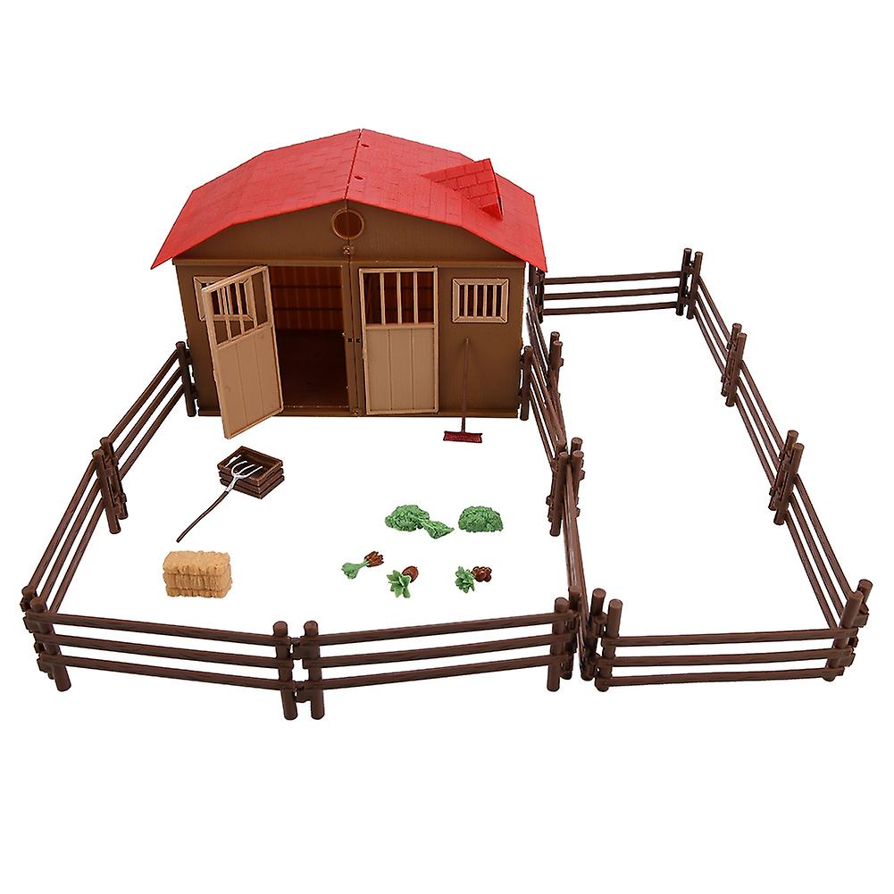 Children Farm Toy Accessories Set Simulation Mini Farmhouse Scene Model