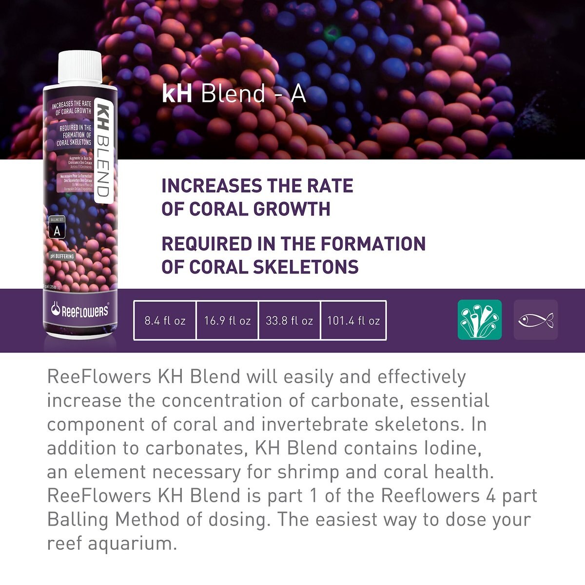 Reeflowers kH Blend A Aquarium Water Treatment