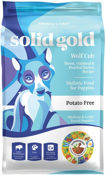 Solid Gold Wolf Cub Bison and Oatmeal Puppy Formula Dry Dog Food