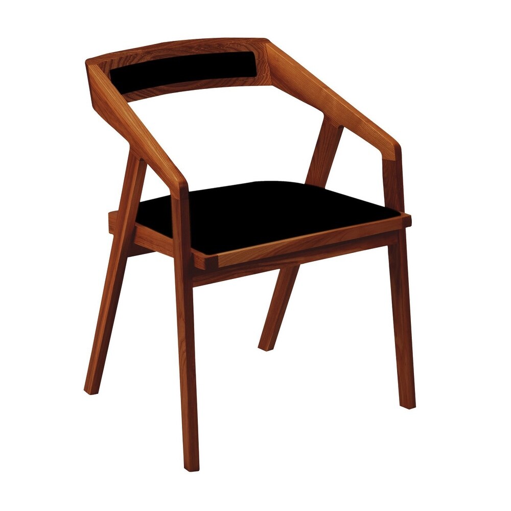 Aurelle Home Pio Modern Solid Wood Arm Chair