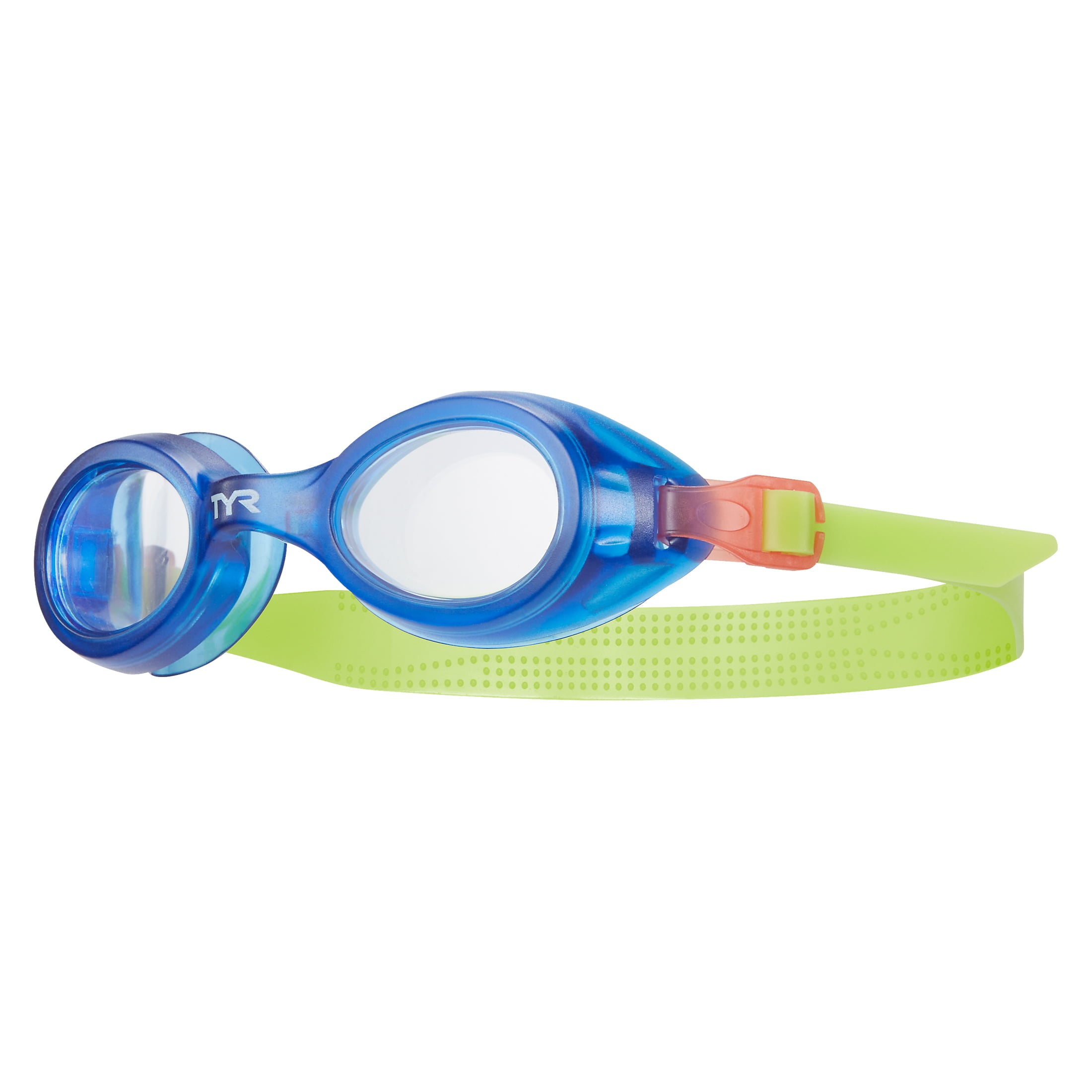 TYR Aqua Blaze Blue and Green Swimming Sport Goggles