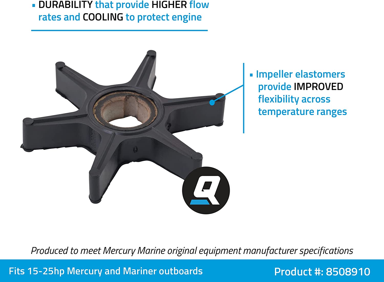 Quicksilver 47-85089 10  47-85089 10; Impeller Outboard- Replaces Mercury / Mercruiser