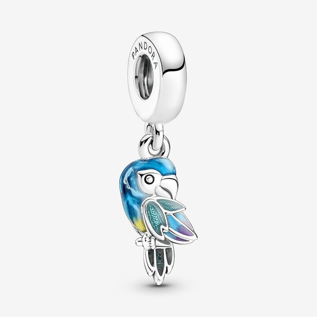 PANDORA  Jungle Paradise Parrot Dangle Charm