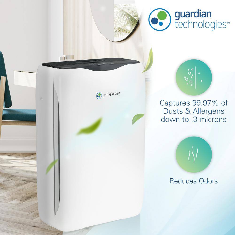 GermGuardian 18 in. 3 Speed Air Purifier with True HEPA Filter for Medium Rooms up to 151 Sq. Ft. AC5600WDLX