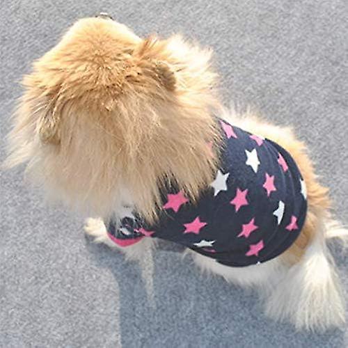 Warm Dog Sweater， Soft Fleece Puppy Clothes Doggie Shirt Winter Outfits Sweatshirt For Small Pets Dog Cat Chihuahua Teddy Pup Yorkshire (m， Stars)