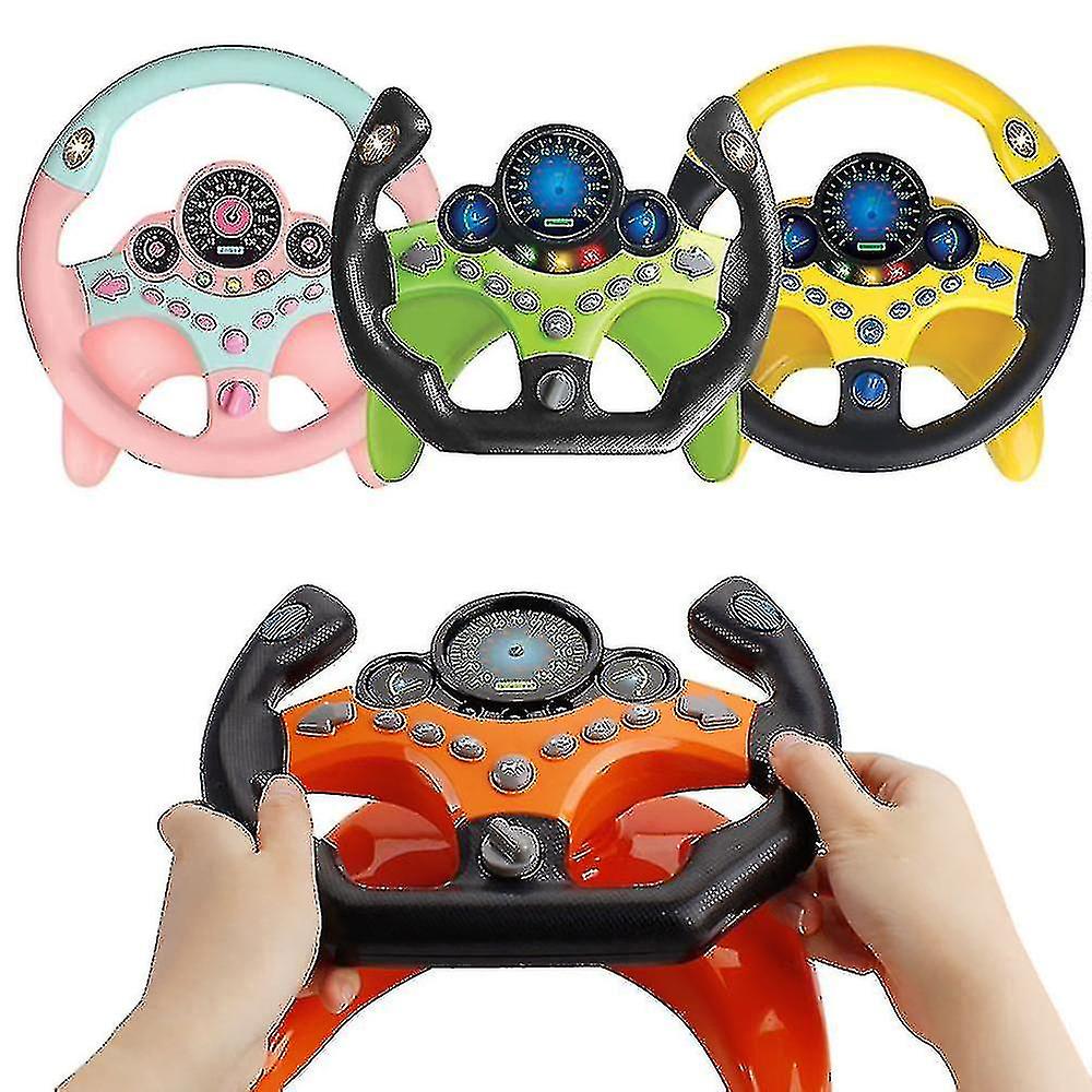 Electric Simulation Simulation Steering Wheel Toy With Sound And Light Puzzle Children Co-pilot Children Car Simulation Toy Appease The Child