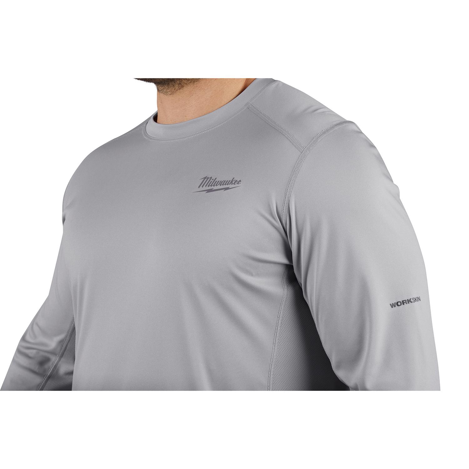 MW M Long Sleeve Unisex Crew Neck Gray Shirt