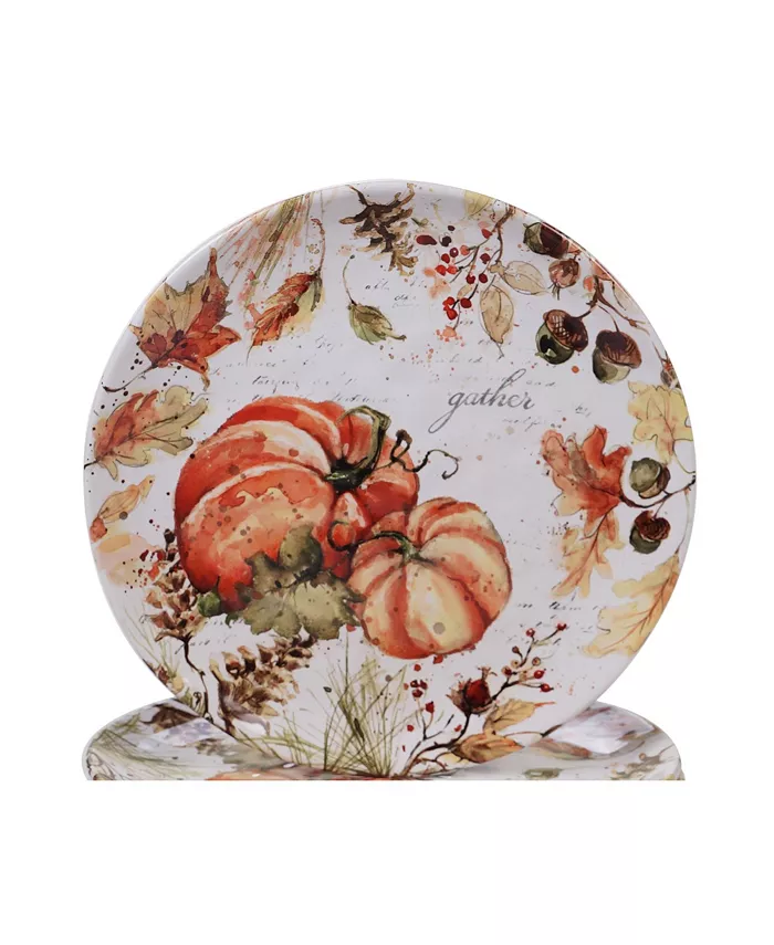 Certified International Harvest Splash Dinner Plate Set of 4