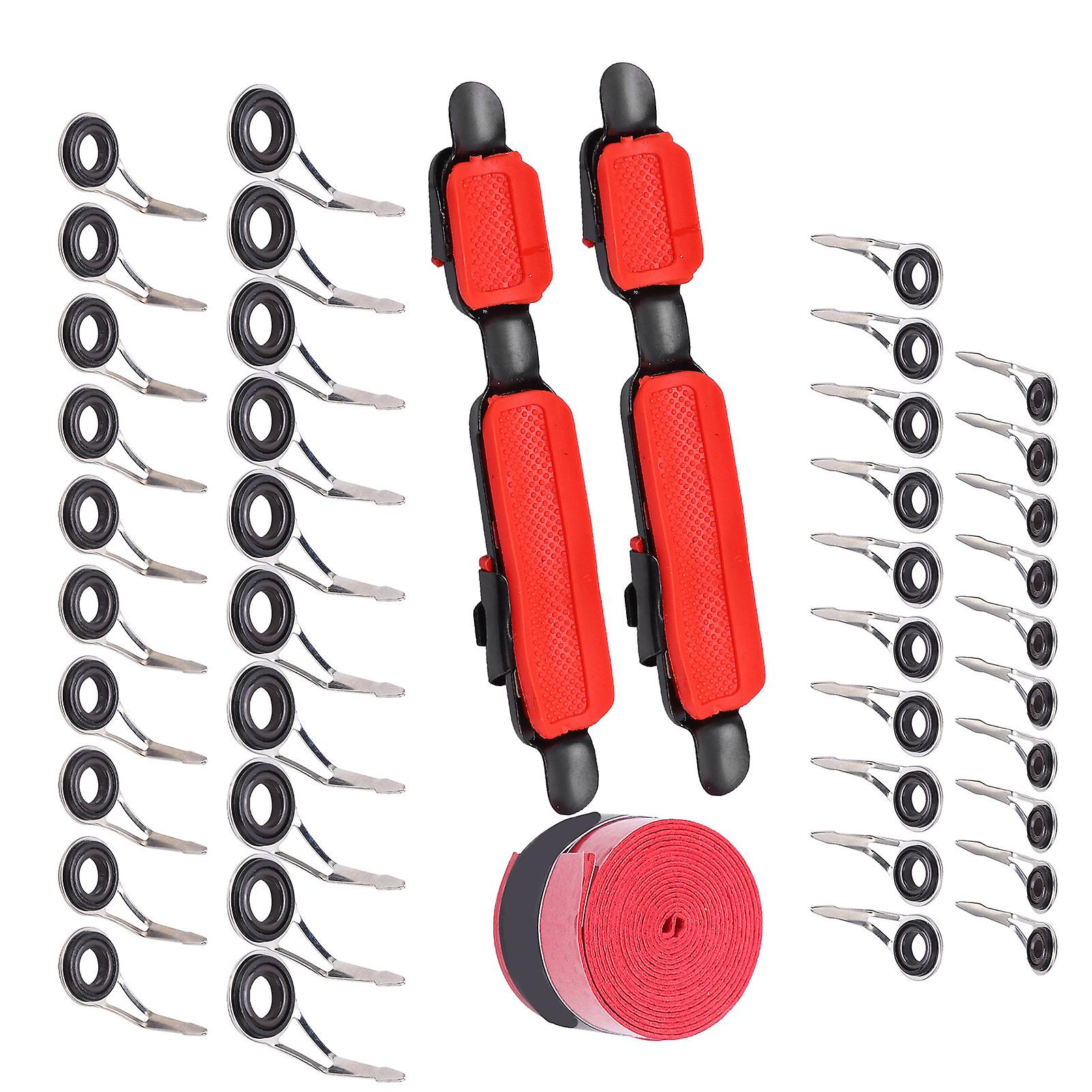 43pcs Metal Reel Deck Stainless Steel Lure Guide Ring Suit Fishing Rod Accessories Set