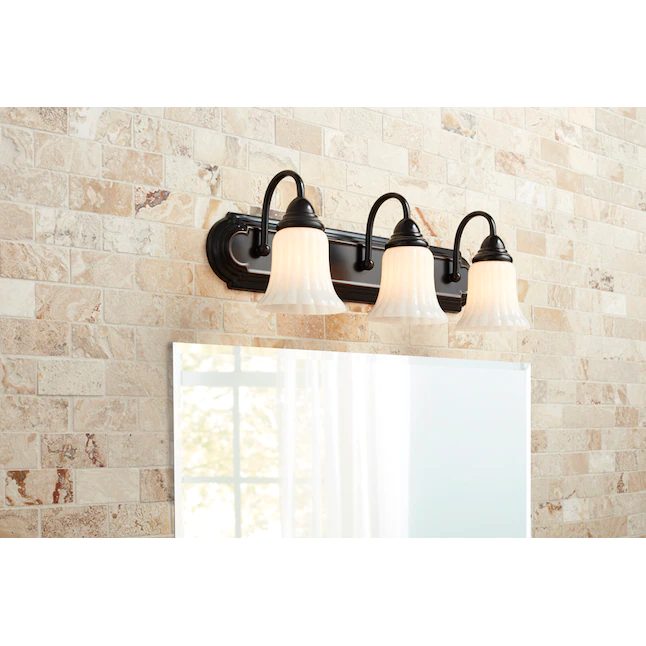 Portfolio 24.09-in 3-Light Oil-Rubbed Bronze Traditional Vanity Light