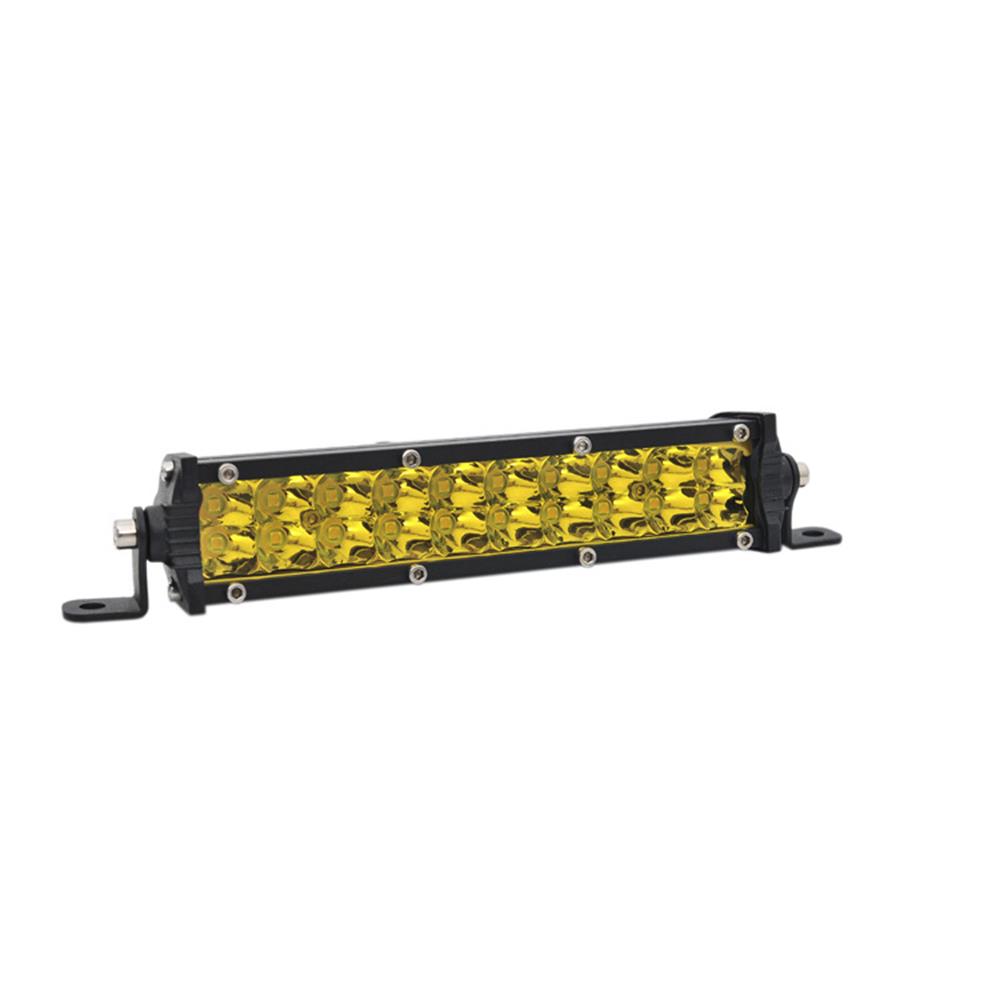 7 Inch LED Light Bar Slim，Car Off-Road Driving Fog Pods，20 LED Yellow Fog Lights，Waterproof Duble Row Driving Work Lights for Truck Car SUV ATV UTV Pickup Boat