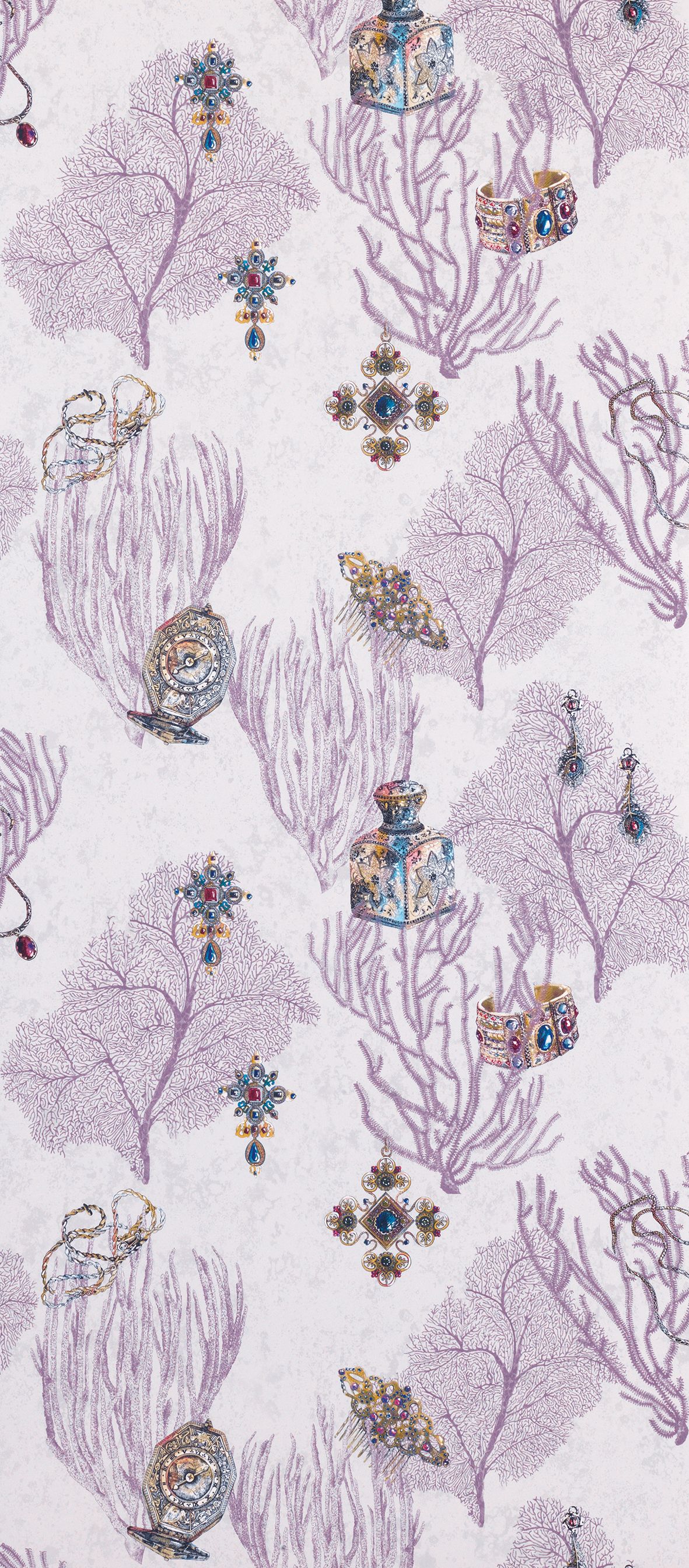 Coralino Wallpaper in Purple from the Deya Collection