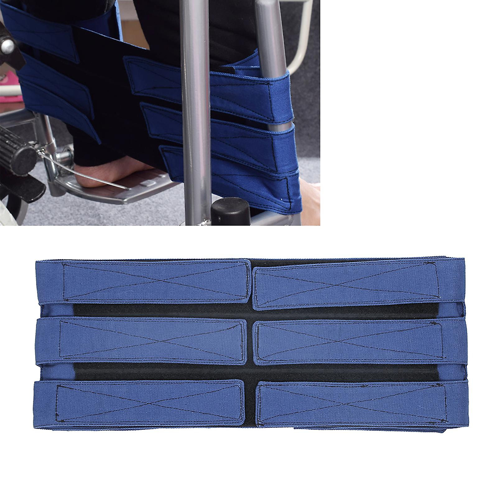 Wheelchair Footrest Nonslip Adjustable Leg Restraint Strap Seat Belt (blue Average Size)