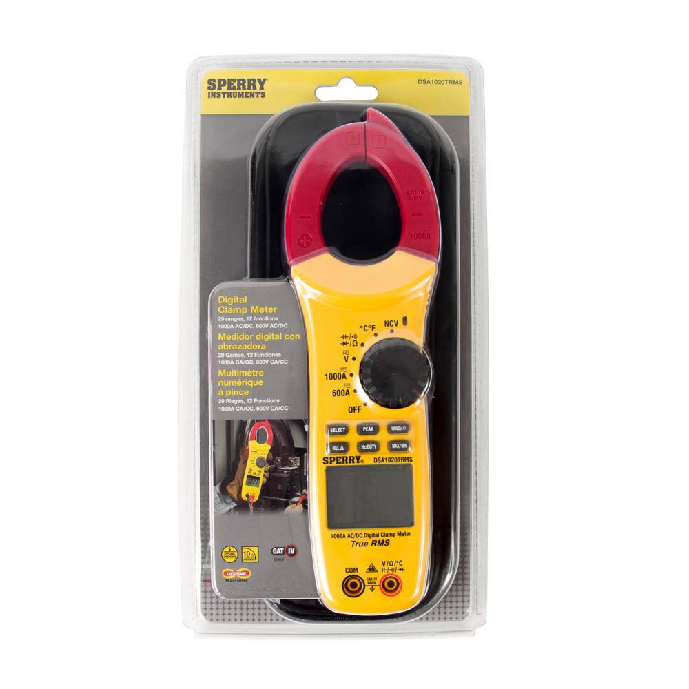 Sperry 10-Function 27 Auto-Range True RMS Digital Snap-Around Clamp Meter DSA1020TRMS