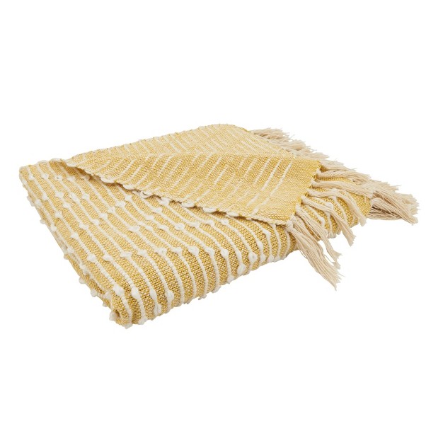 Diamond Woven Throw Blanket With Tassel Saro Lifestyle