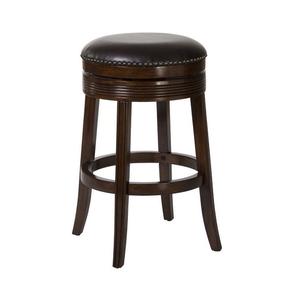 Hillsdale Tillman Wood Backless Swivel Stool， Brown Cherry