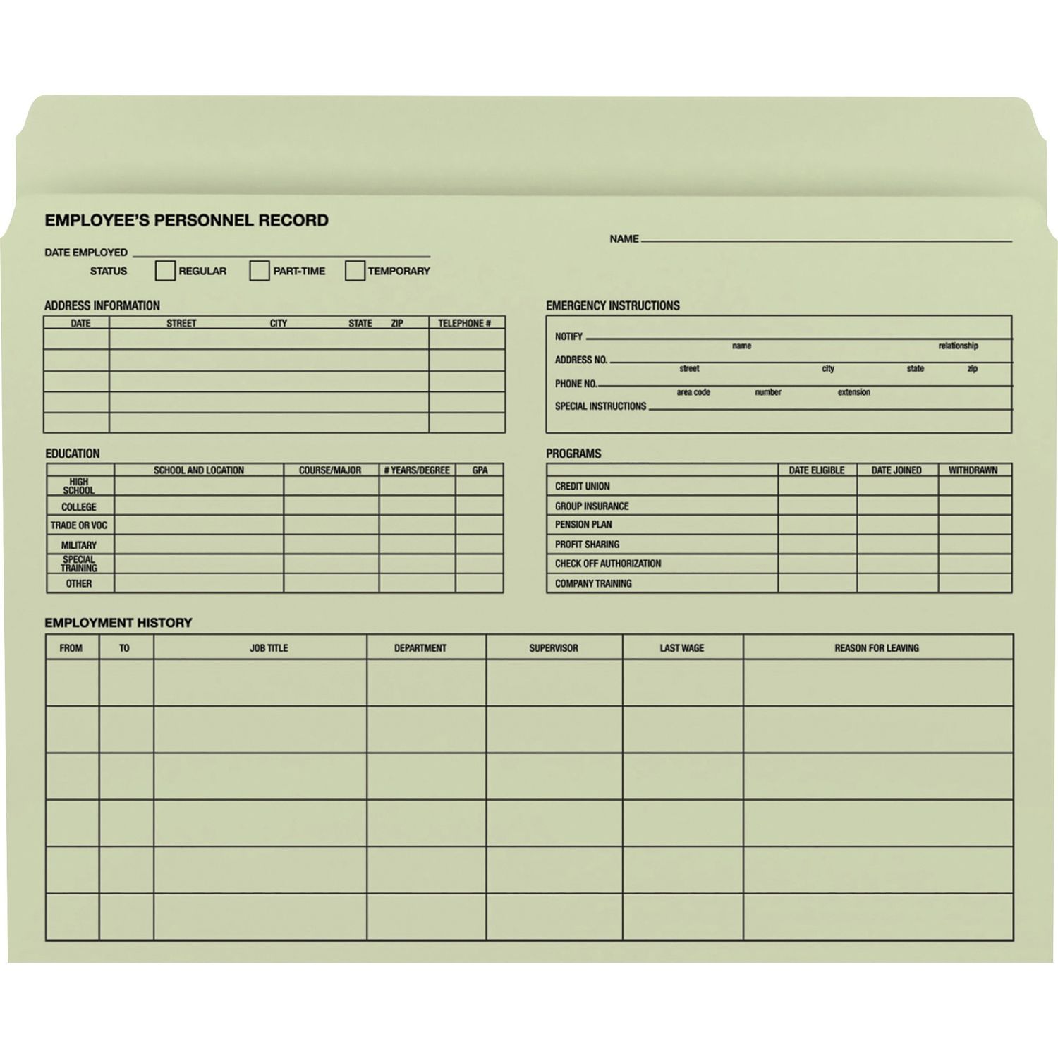 Straight Tab Cut Letter Recycled Top Tab File Folder by Smead Manufacturing Company SMD77000