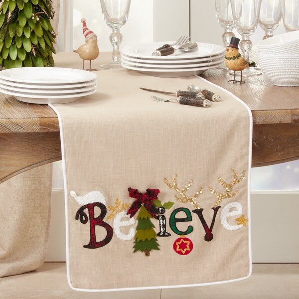 Table Runner With Believe Design