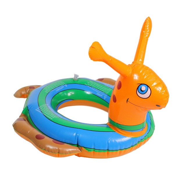 Snail Inflatable Children x27 s 1 person Swimming Pool Ring Tube Pool Float Orange blue