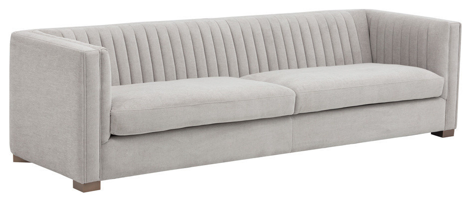 Caitlin Sofa  Antique Brass  Hemingway Silver Fabric   Transitional   Sofas   by Sunpan Modern Home  Houzz