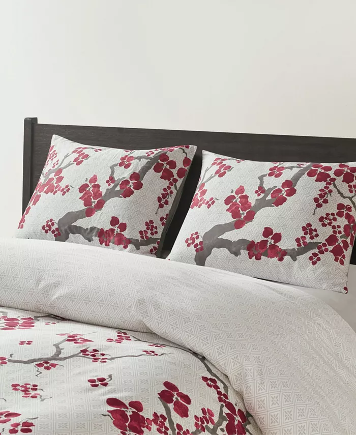 Natori Cherry Blossom 3-Pc. Comforter Set， King