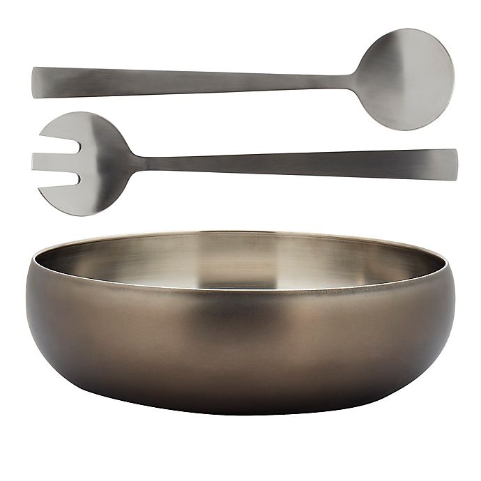 Denmark Mixology 3-Piece Salad Bowl Set in Stainless Steel