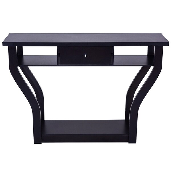 Costway Modern Sofa Accent Table with Drawer Entryway Hallway Hall