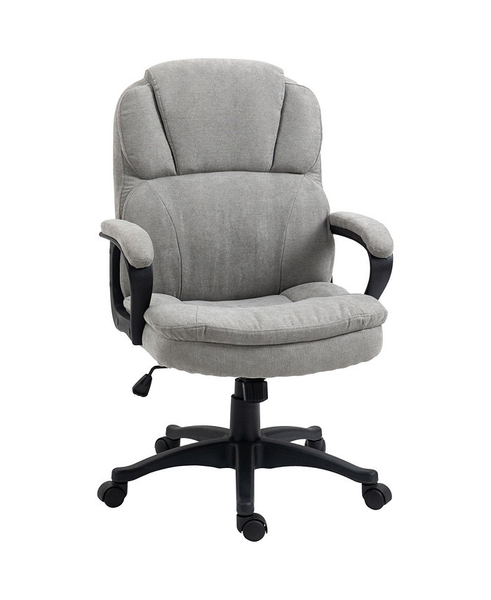 Vinsetto Massage Office Chair with 2 Vibration Points and USB Light Gray