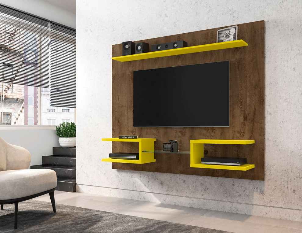 Manhattan Comfort Plaza Modern Floating Entertainment Center  ampShelves   Contemporary   Entertainment Centers And Tv Stands   by Manhattan Comfort  Houzz