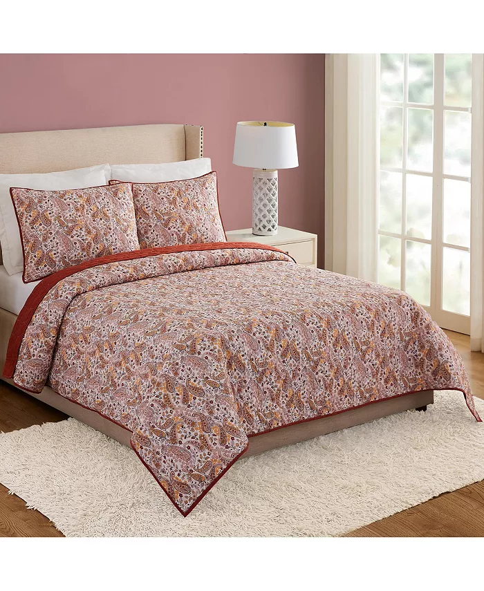 Vera Bradley Maddalena Paisley 3-Piece Quilt Set， Full Queen