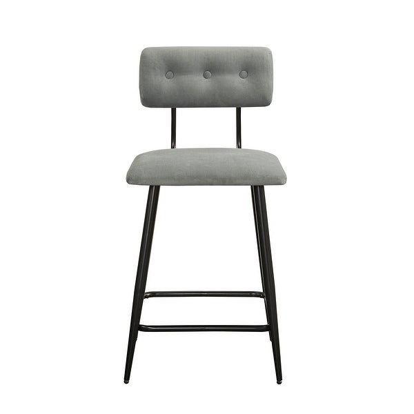 Henrick Metal Counter Stool with Cushioned Seat in GRAY