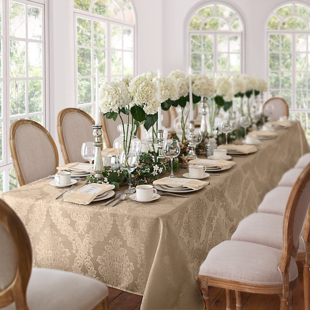 Elrene Barcelona Damask Elegant Fabric Tablecloth