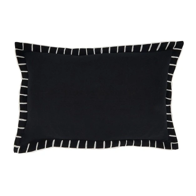 Oversize Minimalist Chic Throw Pillow Black