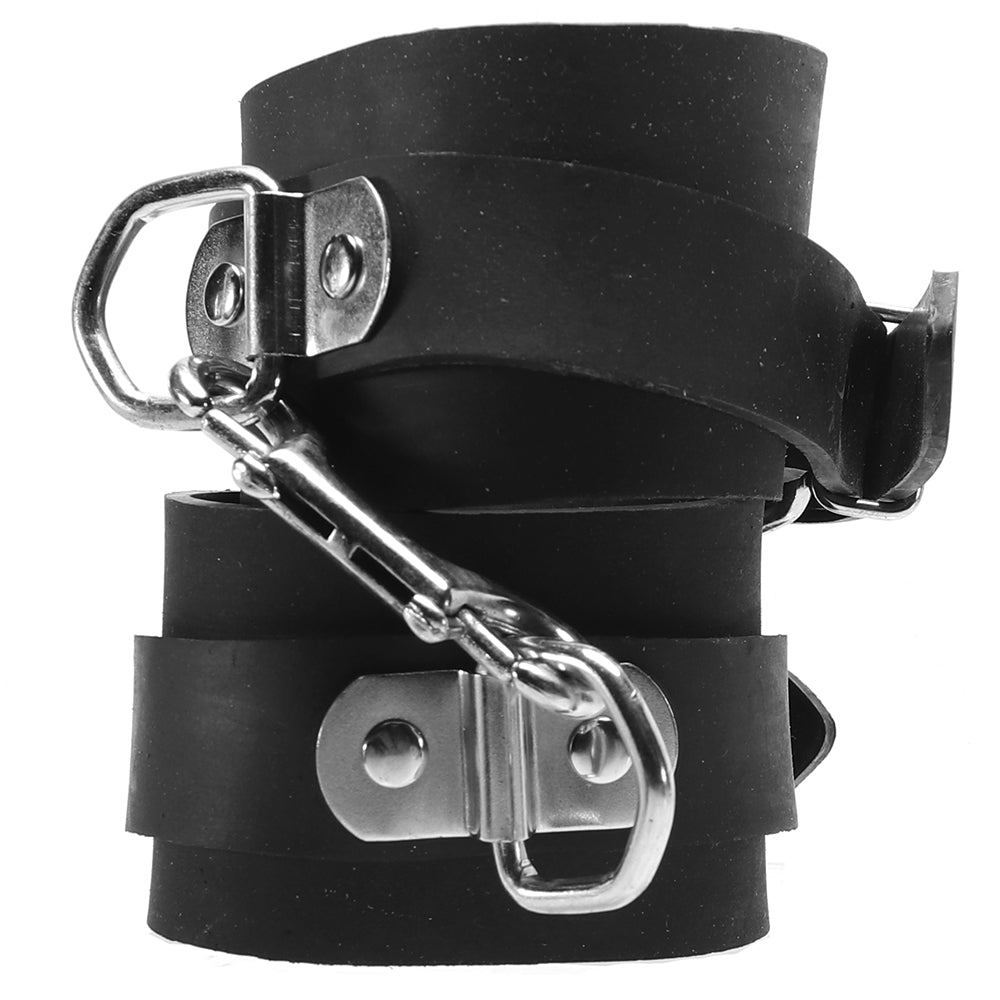 Rubber Wrist Cuffs in Black