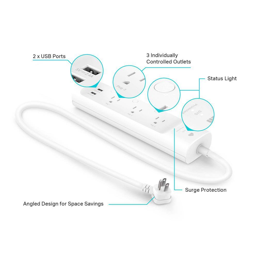 TP-LINK 3-Plug Smart Surge Protector KP303