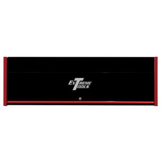 Extreme Tools RX Series 72 in. 0-Drawer Triple-Bank Extreme Power Workstation Hutch in Black with Red Trim RX722501HCBKRD