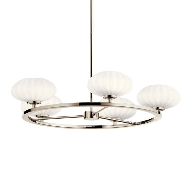 Kichler Lighting Pim 5-Light Round Chandelier Polished Nickel