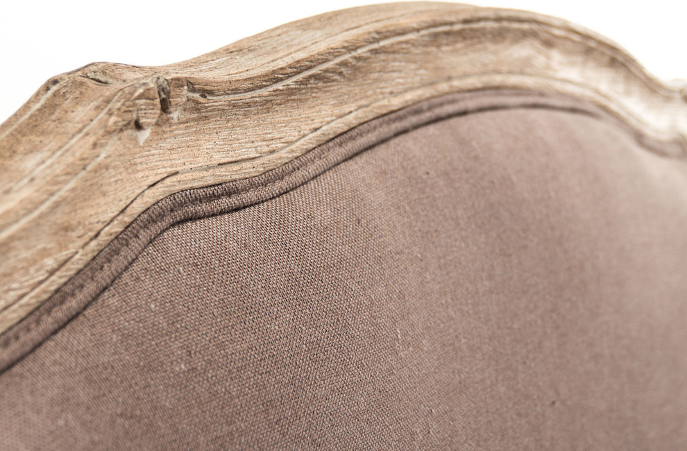 Maison Settee  Aubergine Linen   French Country   Loveseats   by HedgeApple  Houzz