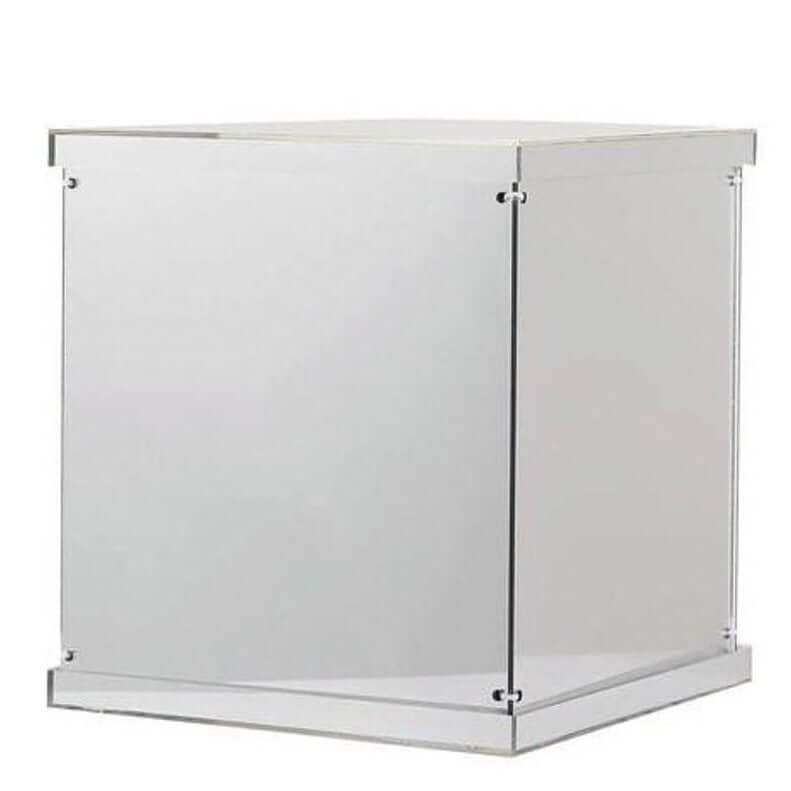 Silver Mirrored Acrylic Pedestal Riser, Display Box with Interchangeable Lid and Base 12