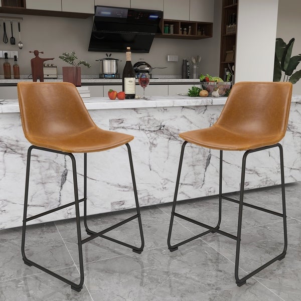 2 Set Faux Leather Bar Stool