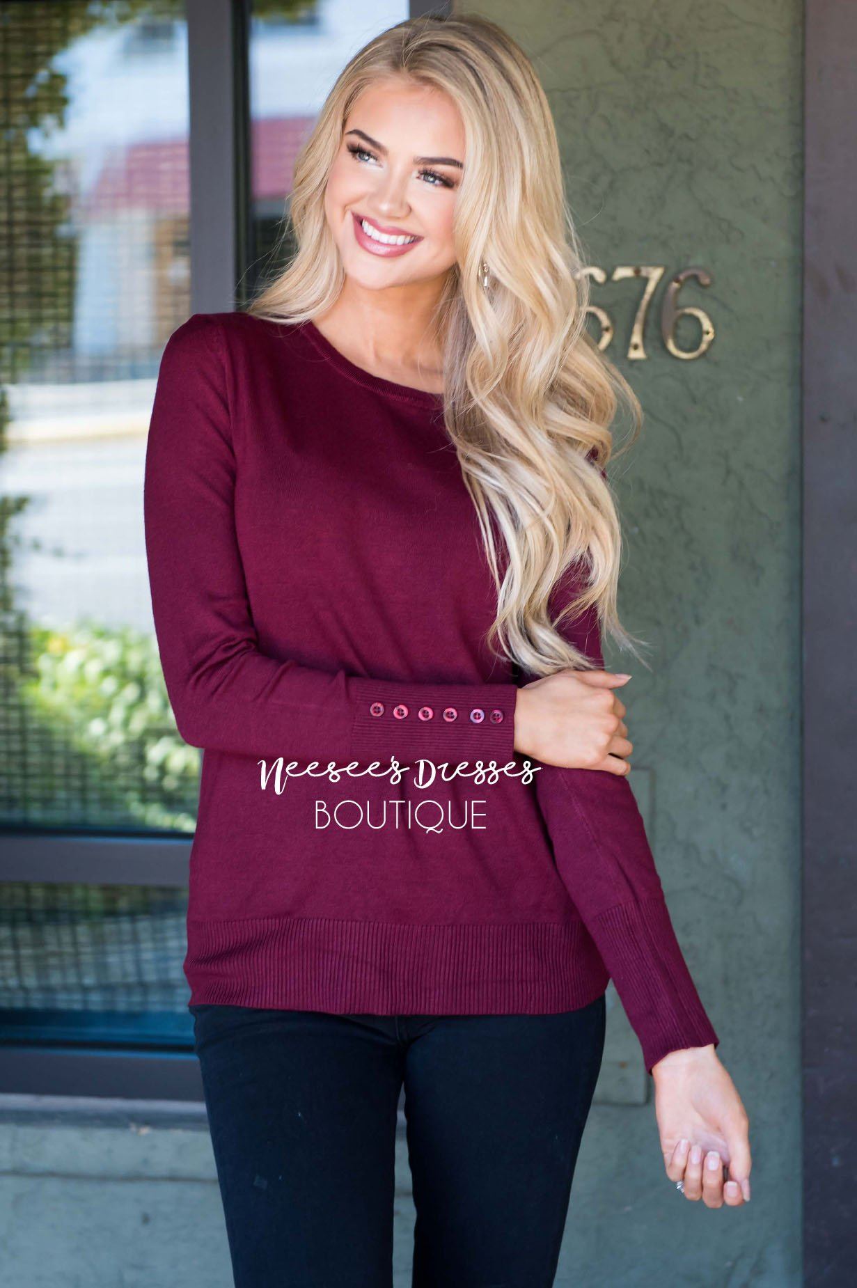 In Love with Fall Button Sleeve Sweater