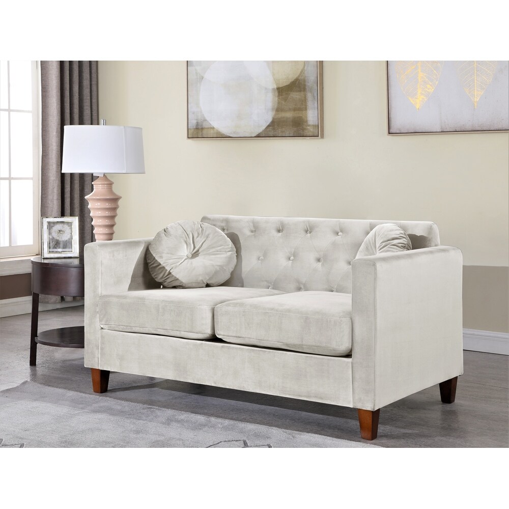 Lowery Kitts Velvet Classic Chesterfield Living Room Set