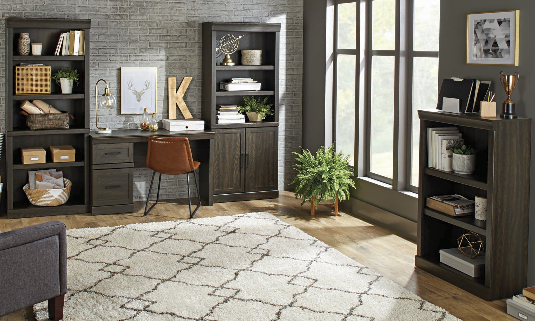 Better Homes & Gardens Glendale Transitional Desk, Dark Oak Finish