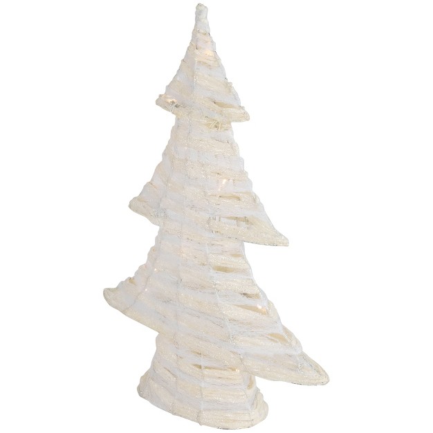 Cream Battery Operated Led Lighted Christmas Tabletop Tree