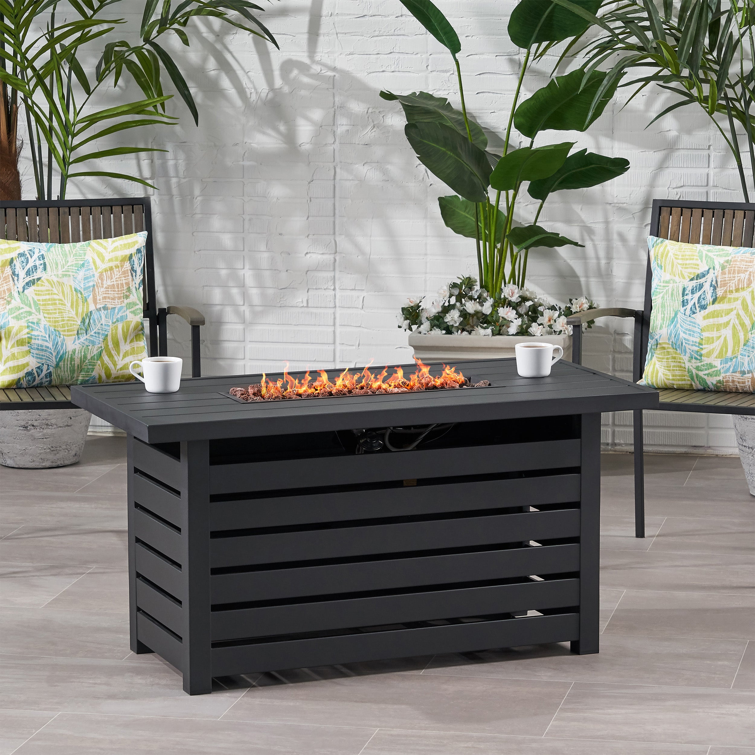 Moira Rectangular Iron Fire Pit