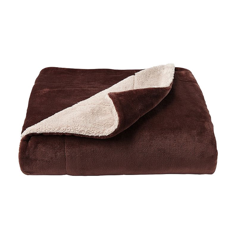 Portsmouth Home Oversized Plush Sherpa Fleece Throw