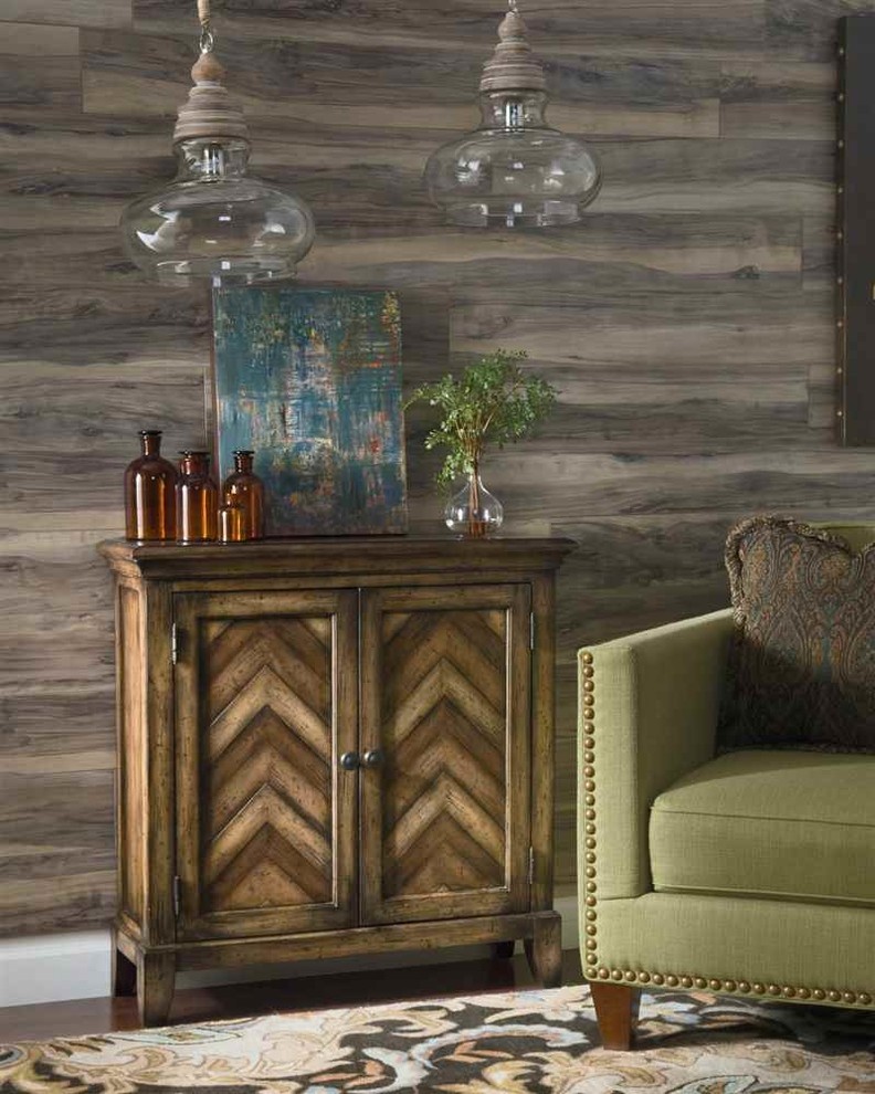 Hammary Hidden Treasures Chevron Cabinet  Cherry 090 665   Farmhouse   Accent Chests And Cabinets   by ShopLadder  Houzz